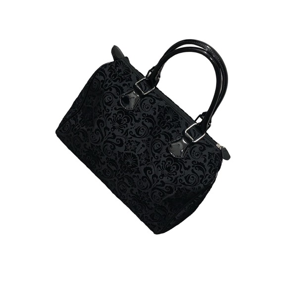 Black floral Tassel Suede Embroidery Pattern Handbag - Picture 7 of 12